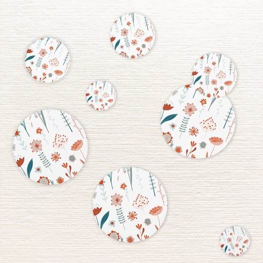 Modern Scandinavian Floral Confetti