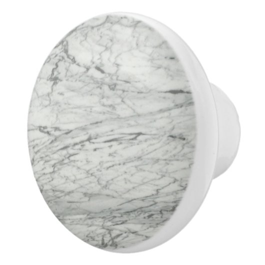 Modern Scandinavisch minimalistisch grijs wit marm Keramische Knop (Rechts)