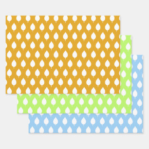 Modern Scandinavisch Wit Blad Naadloos Patroon Inpakpapier Vel
