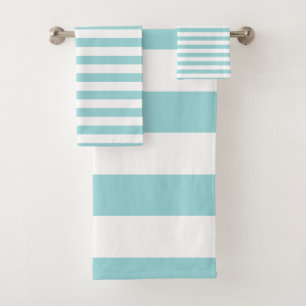 Modern schaal van de napslak blauw en wit gestreep bad handdoek