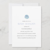 Modern schattig blauw baby shower dat neutraal is kaart (Voorkant)