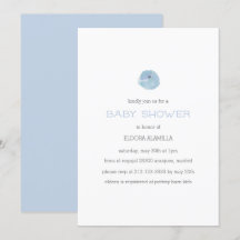Modern schattig blauw baby shower dat neutraal is