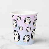 Modern schattig Rainbow pinguin gradient patroon Papieren Bekers (Voorkant)