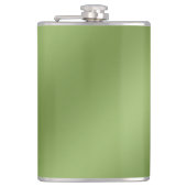 Modern schattig Solid Green gradient Wave patroon Heupfles (Voorkant)