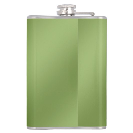 Modern schattig Solid Green gradient Wave patroon Heupfles (Achterkant)