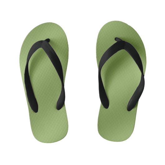 Modern schattig Solid Green gradient Wave patroon Kinder Teenslippers (Voetbed)