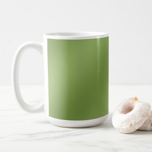 Modern schattig Solid Green gradient Wave patroon Koffiemok (Met donut)