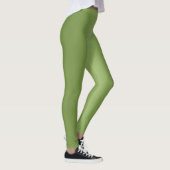 Modern schattig Solid Green gradient Wave patroon Leggings (Rechts)