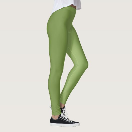 Modern schattig Solid Green gradient Wave patroon Leggings (Rechts)