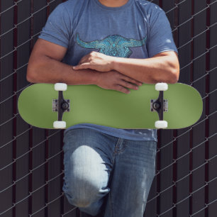 Modern schattig Solid Green gradient Wave patroon Skateboard