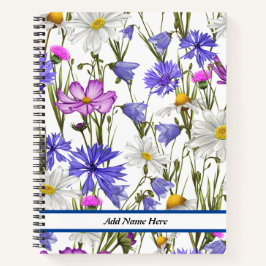 Modern Schattige Floral Spiral Notitieboek