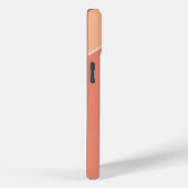 Modern Schattige Kitschy Peach Naam toevoegen Fun  Case-Mate iPhone Case (Achterkant / Rechts)