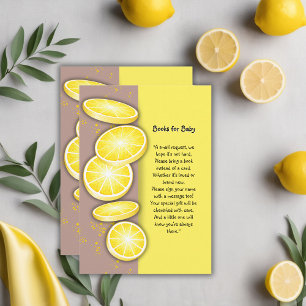 Modern Schattige Lemon Slice Sprinkle Baby shower Informatiekaartje