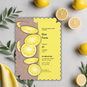 Modern Schattige Lemon Slice Sprinkle Baby shower Kaart