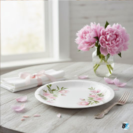 Modern Schattige Wildflower Garden Greenery Baby s Papieren Bordje