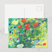 Modern schilderij, klaprozen onder de zon briefkaart (Voorkant / Achterkant)