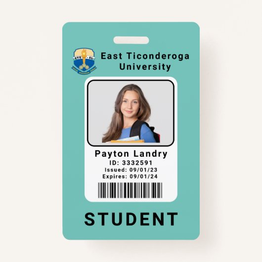 Modern School University Student ID Badge Sjabloon (Voorkant)