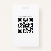 Modern School University Student ID Badge Sjabloon (Achterkant)