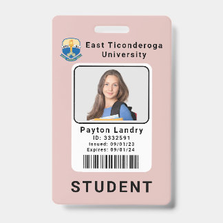 Modern School University Student ID Badge Sjabloon