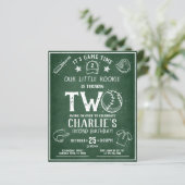 Modern schoolbord honkbal budget 2e verjaardag (Staand voorkant)