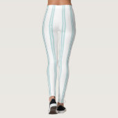 Modern Schoon en Vers Licht Blauw en Wit Leggings (Achterkant)