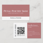 Modern schoon Stijlvol Roze Wit Professioneel Vet Visitekaartje (Voorkant / Achterkant)