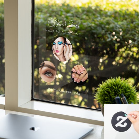 Modern Schoonheidsprofessioneel Schoonheidsstudio Raamsticker (Kantoor)