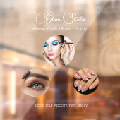 Modern Schoonheidsprofessioneel Schoonheidsstudio Raamsticker (Vel 2)