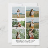 Modern Schrift Afgestudeerd 10 Foto's Afstuderen Aankondiging (Achterkant)