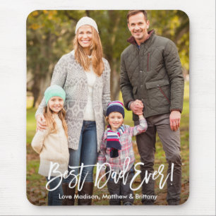 Modern Schrift Borstel Foto Beste Papa Aller Tijde Muismat