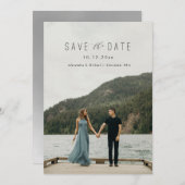 Modern schrijven slaat de datum op save the date (Voorkant / Achterkant)