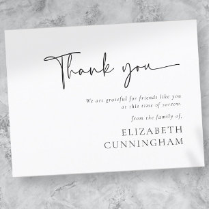 Modern Schuin Schrift Modern Elegant Chic Herdenki Briefkaart