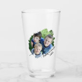 Modern Scratched Effect Foto | Gepersonaliseerde b Glas (Voorkant)