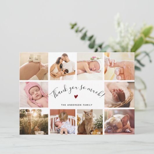 Modern Script 10 Recién nacido de Collage de fotos (Staand voorkant)