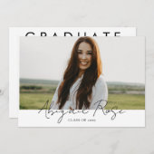 Modern Script 2023 3 Foto-Afstudeerder fotokaart Kaart (Voorkant / Achterkant)