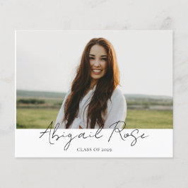 Modern Script 2023 3 Photo Afstudeerder Photo Card