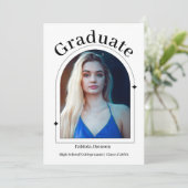 Modern script 2023 girl afstuderen aankondiging (Staand voorkant)