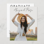 Modern Script 2023 Photo Afstudeerder Photo Card B (Voorkant / Achterkant)