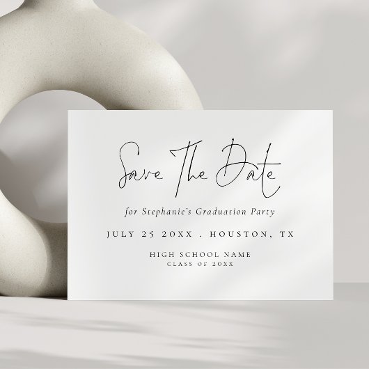 Modern Script 2025 Afstuderen De datum opslaan Save The Date