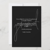 Modern Script 2025 Zwart Afstuderen Aankondiging (Achterkant)