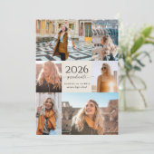 Modern Script 2026 Graduation Kaart (Staand voorkant)