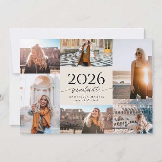 Modern Script 2026 Graduation  Kaart (Voorkant)