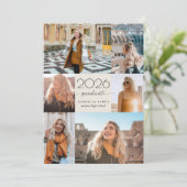 Modern Script 2026 Graduation Kaart (Staand voorkant)