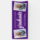 Modern Script 2 Foto Afstudeerfeest Spandoek (Verticaal)