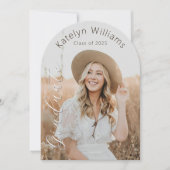 Modern Script 2 Photo Afstuderen aangekondigd Kaart (Voorkant)
