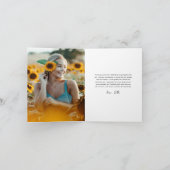 Modern Script 2 Photo Afstuderen Bedankkaart (Binnen)