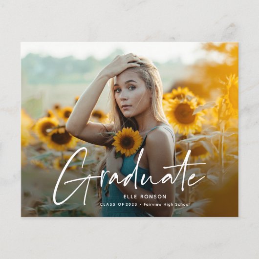 Modern Script 2 Uitnodiging fotograaf (Voorkant)