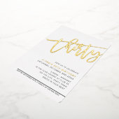 MODERN SCRIPT 30e verjaardag van elegant goud Folie Uitnodiging (Gedraaid)