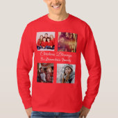 Modern script 4 Kerstkerst fotocollage T-shirt (Voorkant)