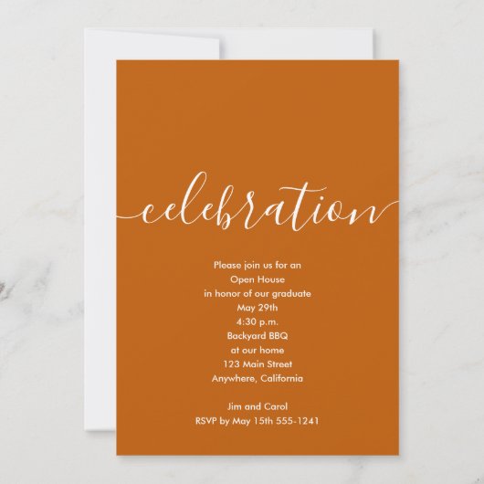 Modern Script 4 Photo Afstuderen Kaart (Achterkant)